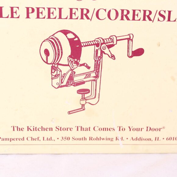 Vintage 1990s Pampered Chef Apple Peeler with Instructions Collectible Kitchen - Picture 4 of 16
